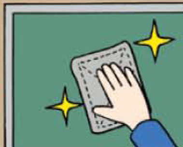 チョークボードの通常のお手入れ