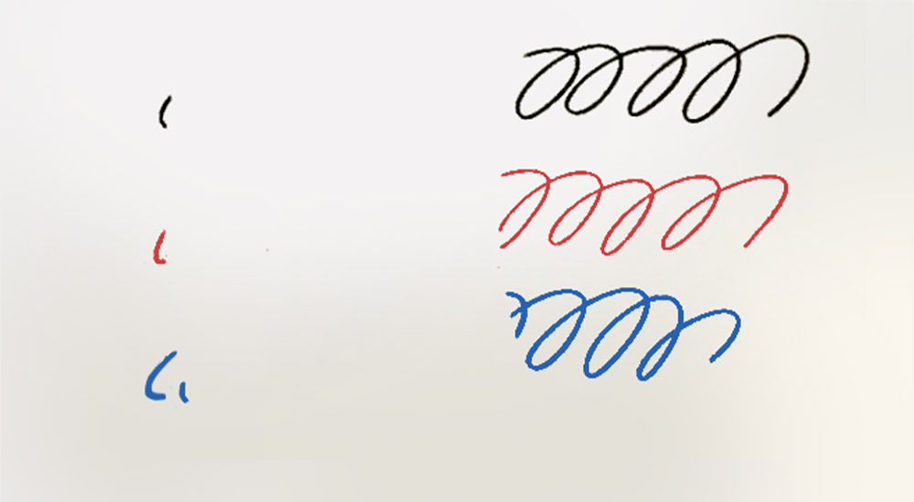 きれいに書ける、きれいに消せる