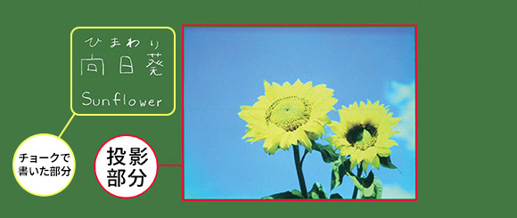 映写/書き消しもできる高機能な板面